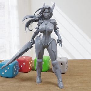 Steel Hearts Blonde Cyber Wear - Sexy Pin-Up Fan Art - 3D Resin Print Figure - 75mm Scale