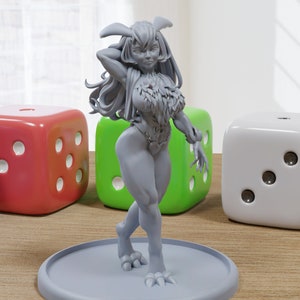 Lovander Monster Sexy Pin-Up - 3D Printed Minifigures for Fantasy Miniature Tabletop Games DND, Frostgrave 28mm / 32mm / 75mm