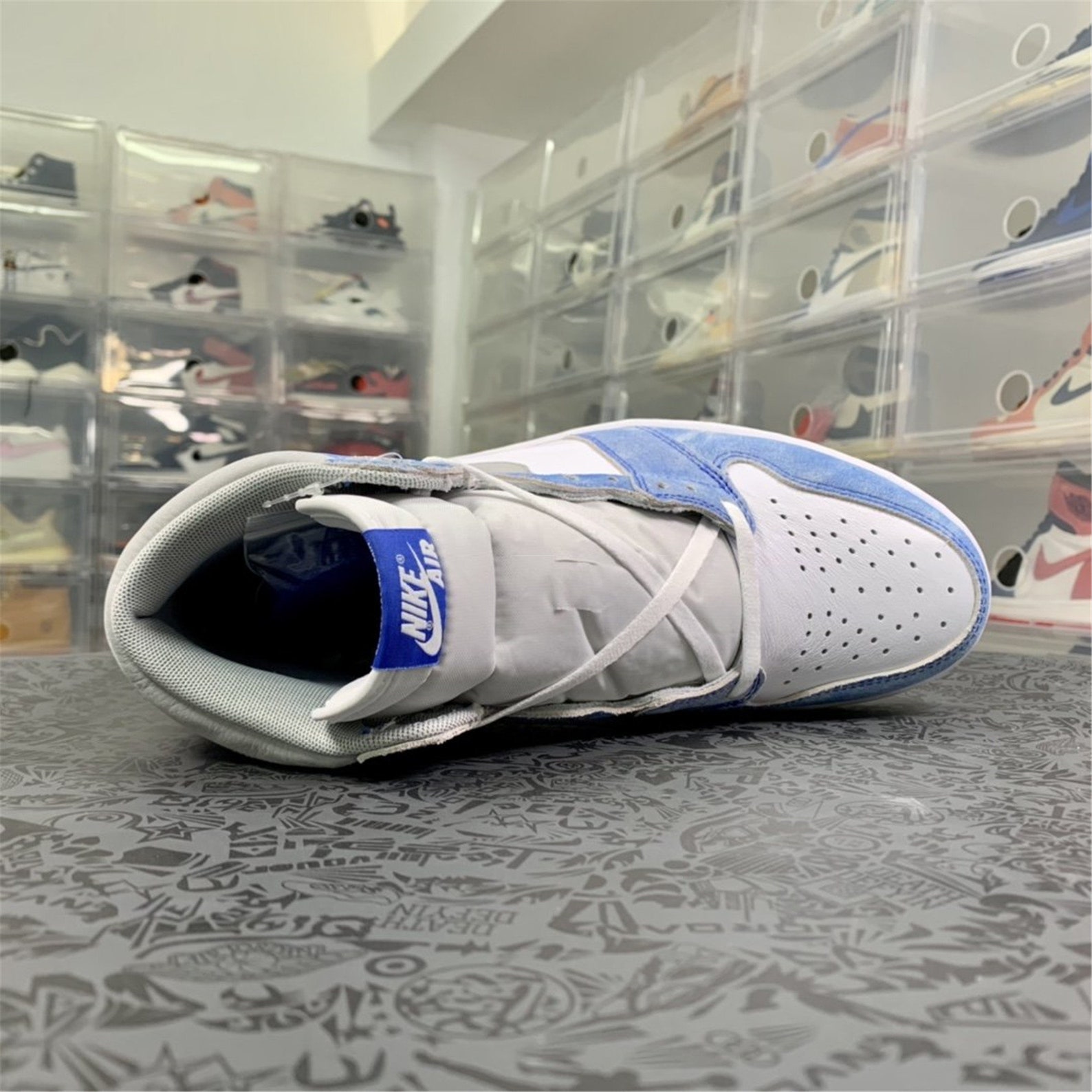 Joe 1 basketball shoes washed North Carolina blue Etsy