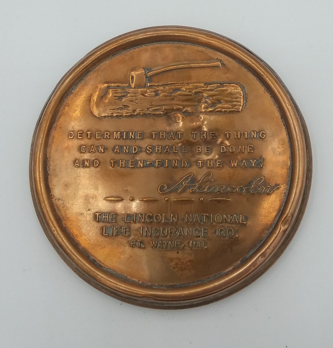 Vintage Lincoln National Life Insurance Co Metal Logo Etsy