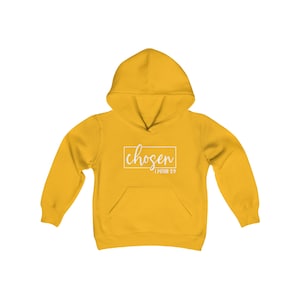 Chosen Jugend-schwere Mischung mit Kapuze Sweatshirt / Hoodie für Jungen/Kapuzenpullover für Mädchen/christlicher Hoodie