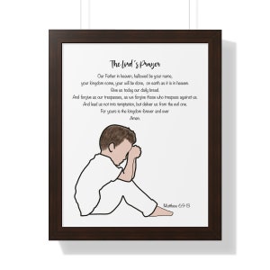 The Lords Prayer Framed Artwork for Boys II