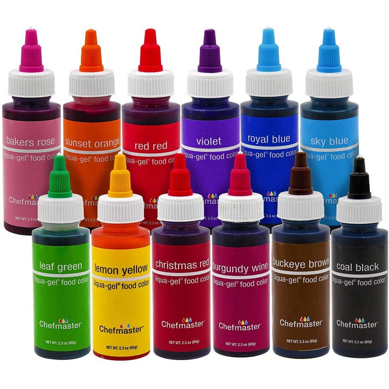 Chefmaster Liqua-gel Food Coloring - Etsy