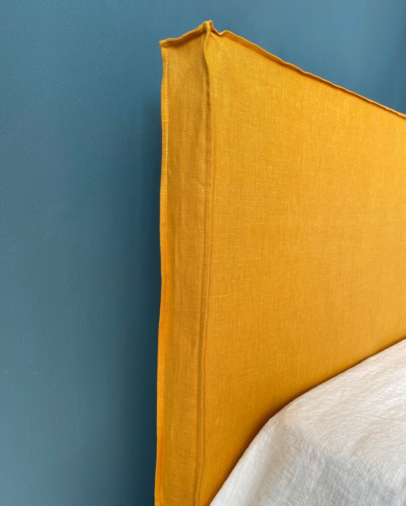 Linen Headboard. Headboard Slipcover. Foot board Cover. Custom Etsy