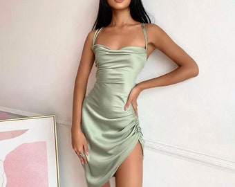 Silk Bodycon Dress - Etsy