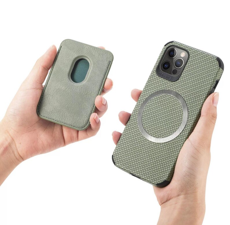 IPhone 13 Magsafe Leather Wallet Phone Case Etsy