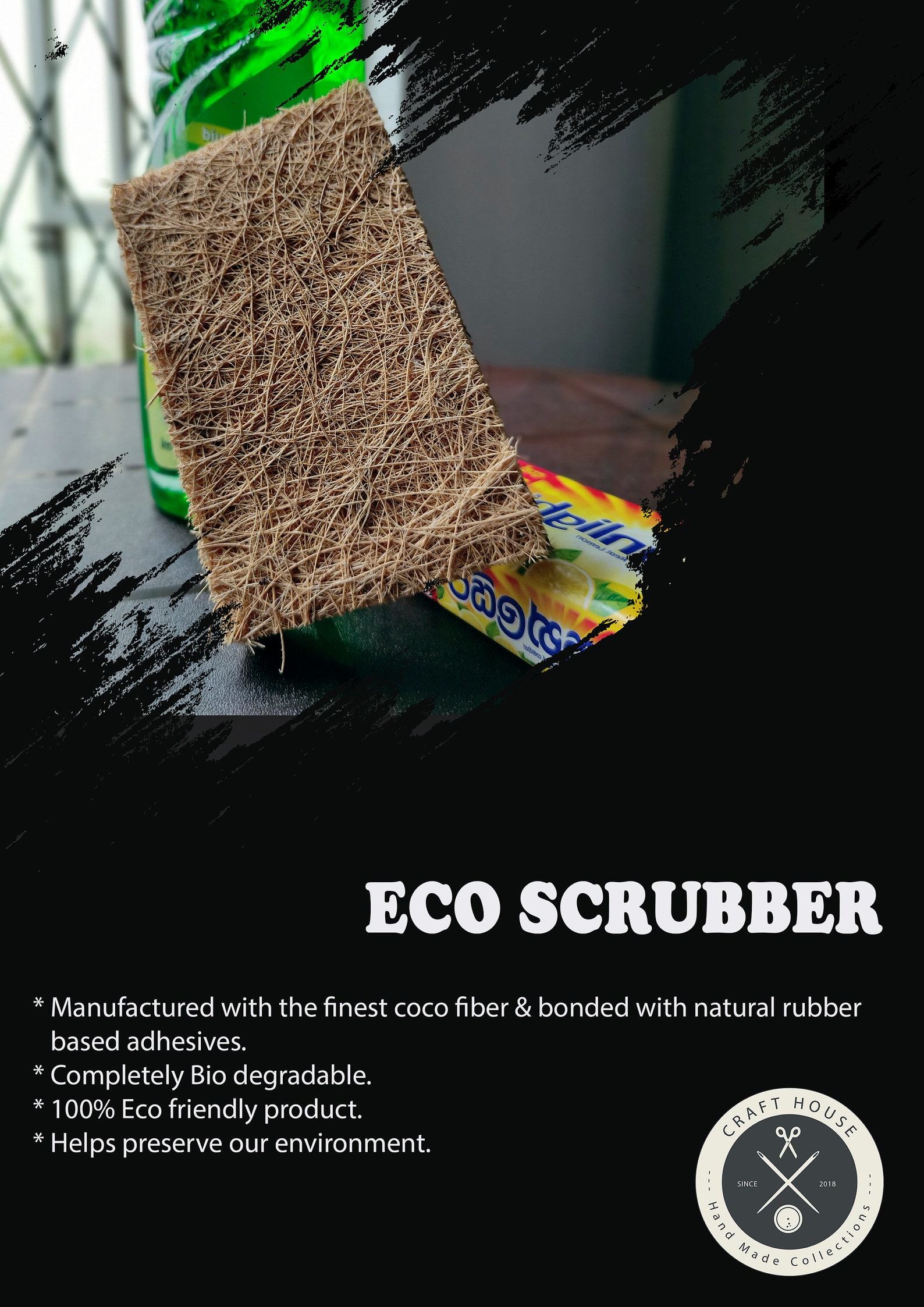 Coconut Coir Scrubber Eco Friendly Scrubber Kitchen Scrubber Etsy