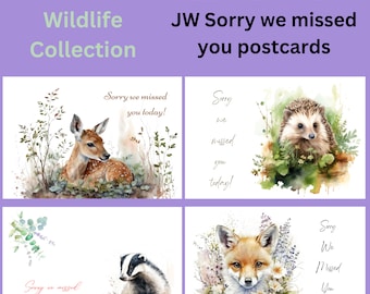 jw sorry we missed you postcards