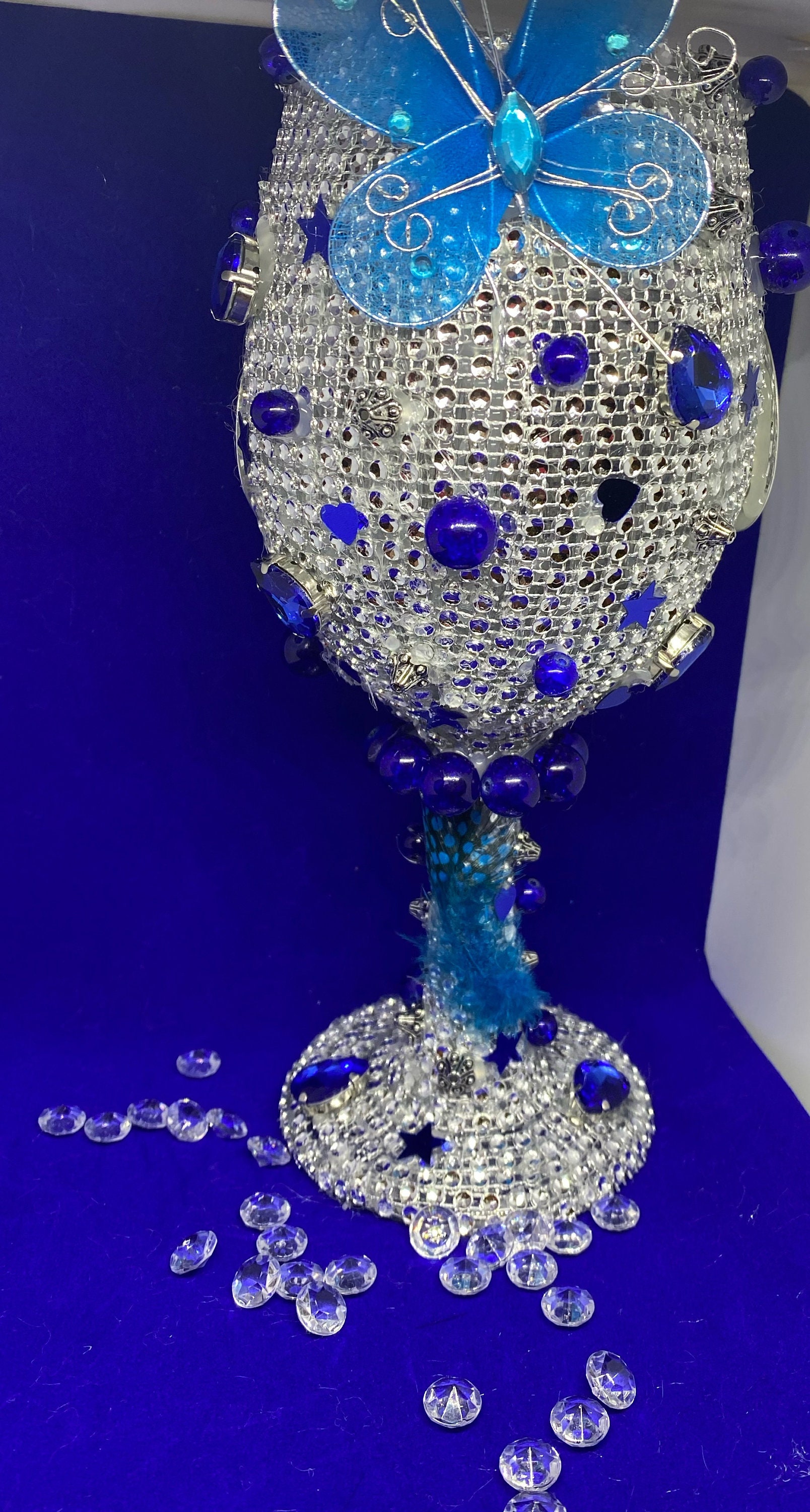 Bling Wine Glasses Etsy