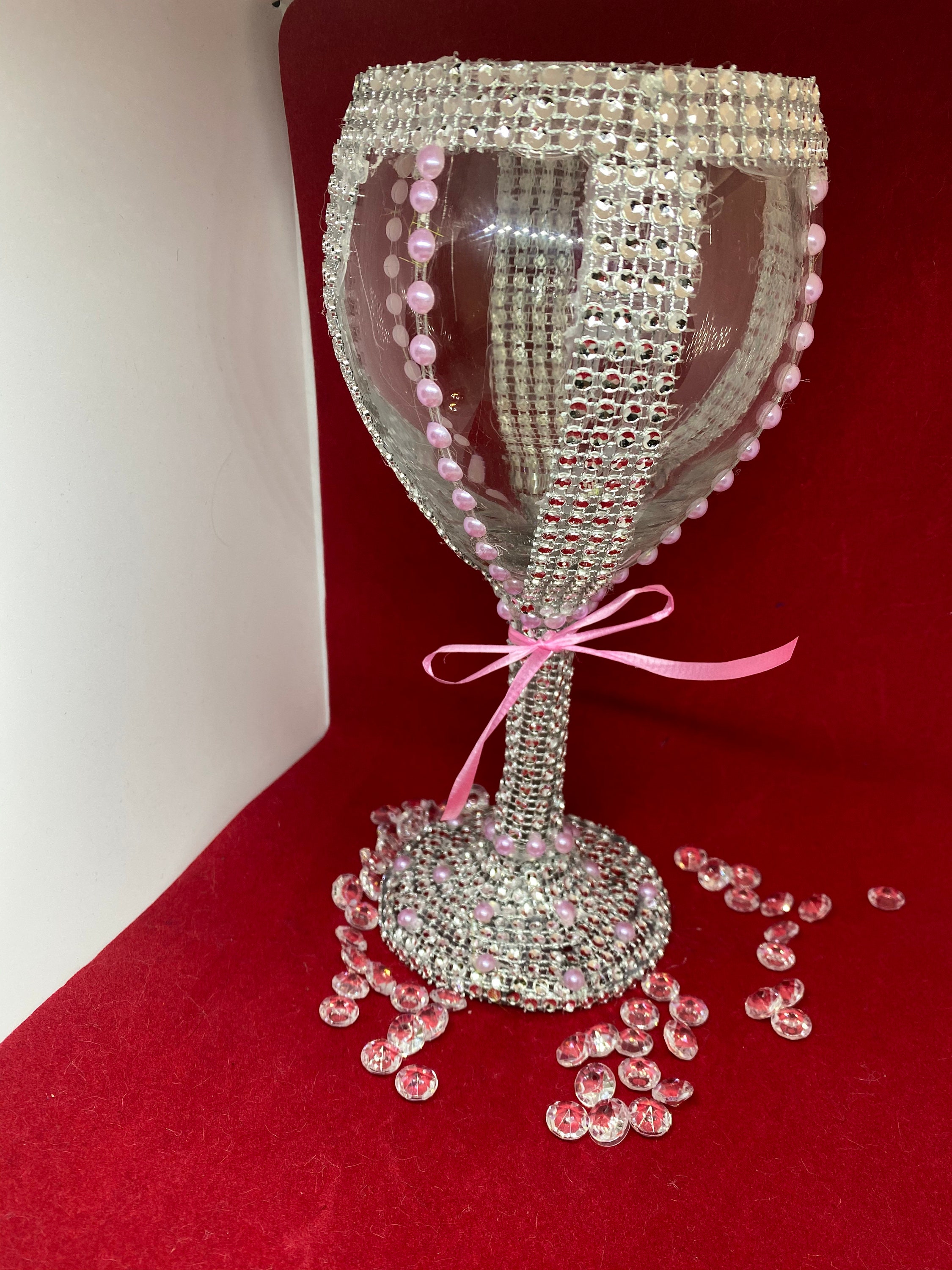 Bling Wine Glasses Etsy