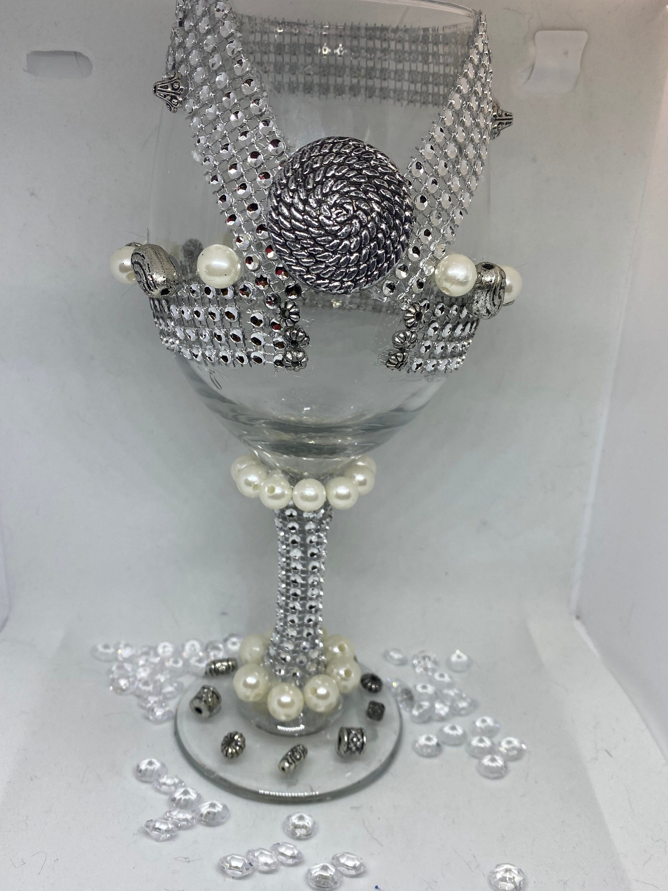 Bling Wine Glasses Etsy