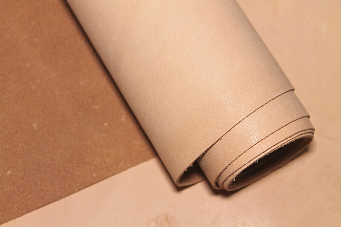 Natural vegetable tanned leather Fullgrain calfhides sheets Etsy