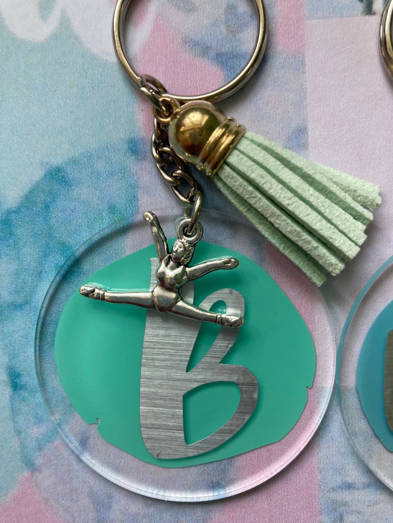 Personalised gymnast key ring gymnast gift gymnast keyring Etsy