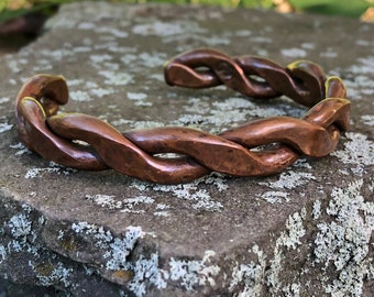 Heavy Simple Copper Bracelet + Free Polishing Wax