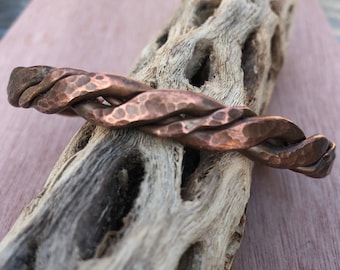 Rugged Textured copper bracelet + Free Polishing Wax