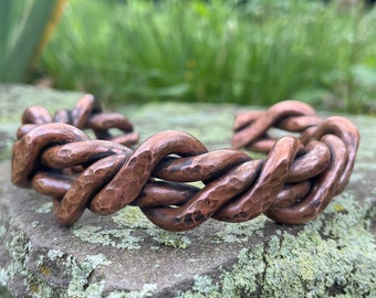 MASSIVE HEAVY Copper Bracelet + Free Polishing Wax