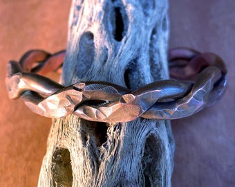 Heavy Rugged Copper Bracelet + Free Polishing Wax