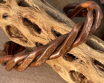 Large Heavy Copper Bracelet + Free Polishing Wax