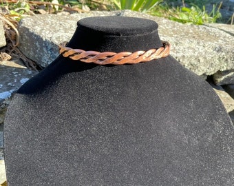 Schwerer KupferKragen / Choker Halskette + Free Polishing Wax