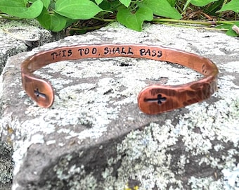 Pure Copper Christian Prayer Bracelet II + Free Polishing Wax