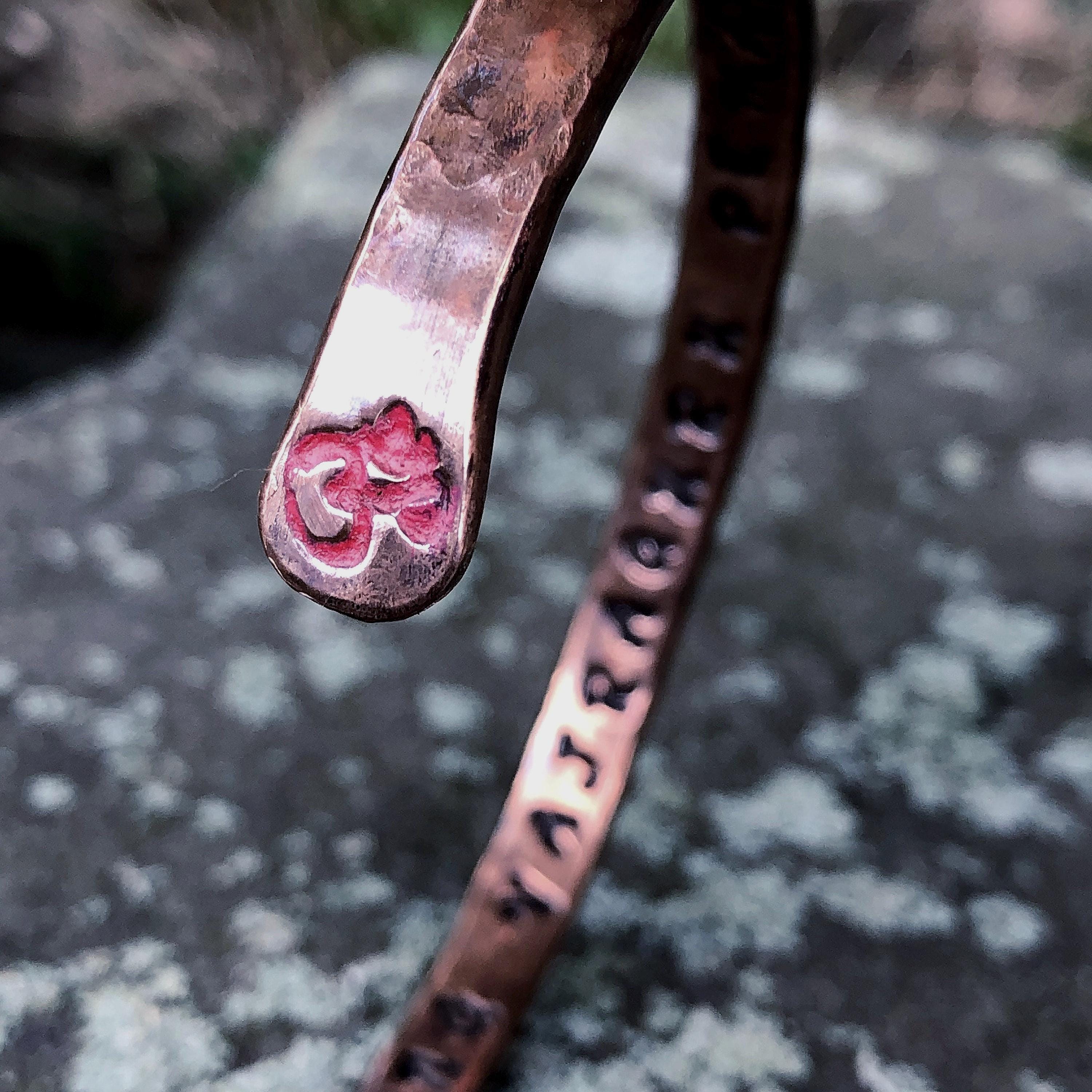 Pure Copper Mantra/ Prayer Bracelet + Free Polishing Wax
