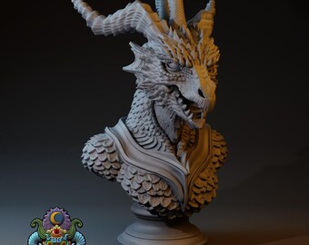 Tarshion the Dragonkin | Bust | Claydemon Miniatures
