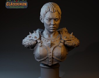 Brita the Warrior | Bust | Claydemon Miniatures