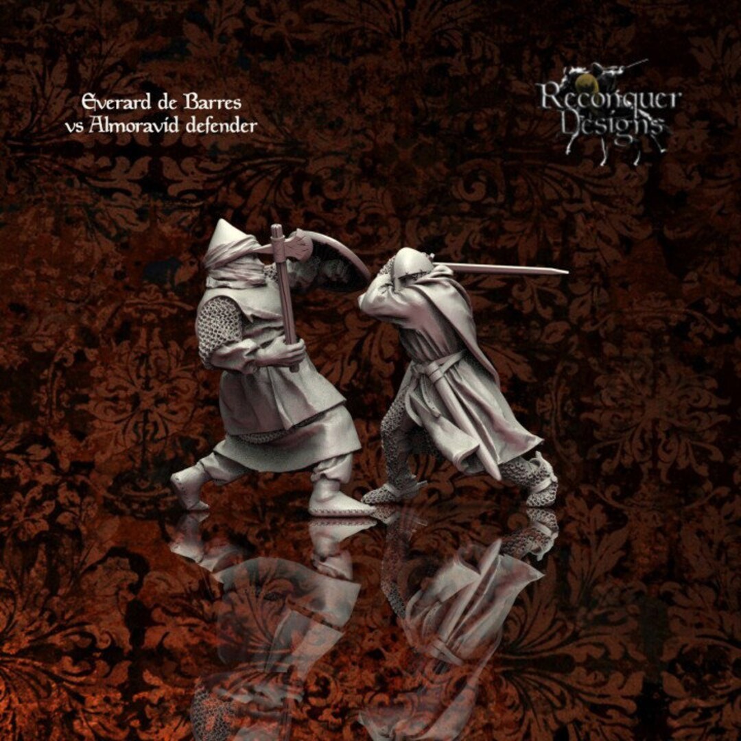 Everard De Barres Vs Almoravid Defender | 28mm Scale | Reconquer ...