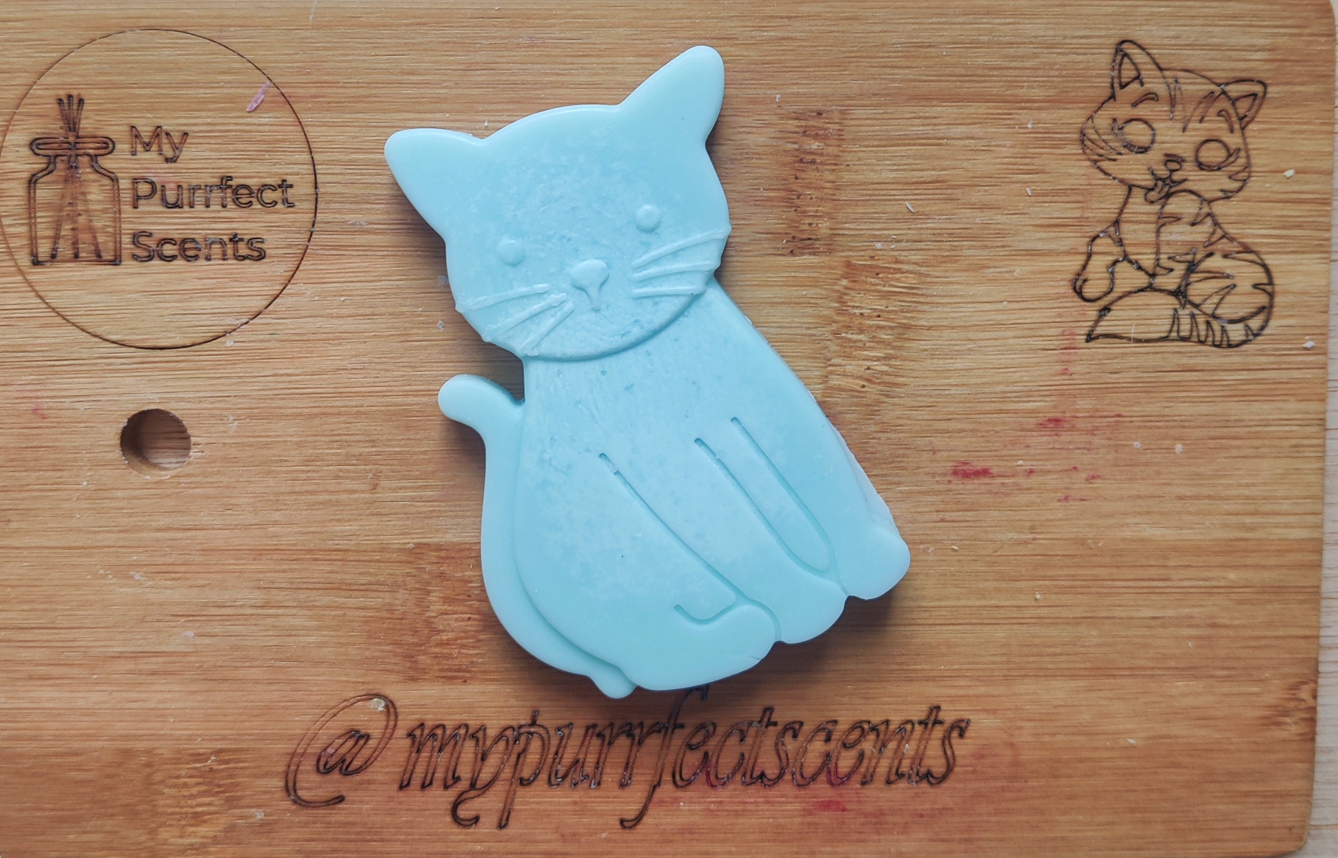 1 Large Kitty Cat Wax Melt, Christmas Cats, Christmas Wax Melts