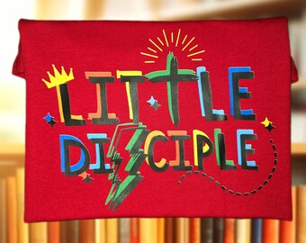 Little Disciple Christian Kids Tee: Red Faith Shirt