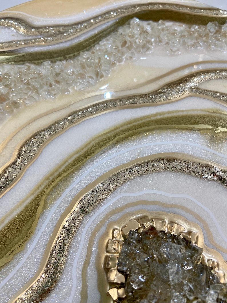 Custom Gold Resin Geode Wall Art/ Epoxy Resin Painting/ Geode Etsy