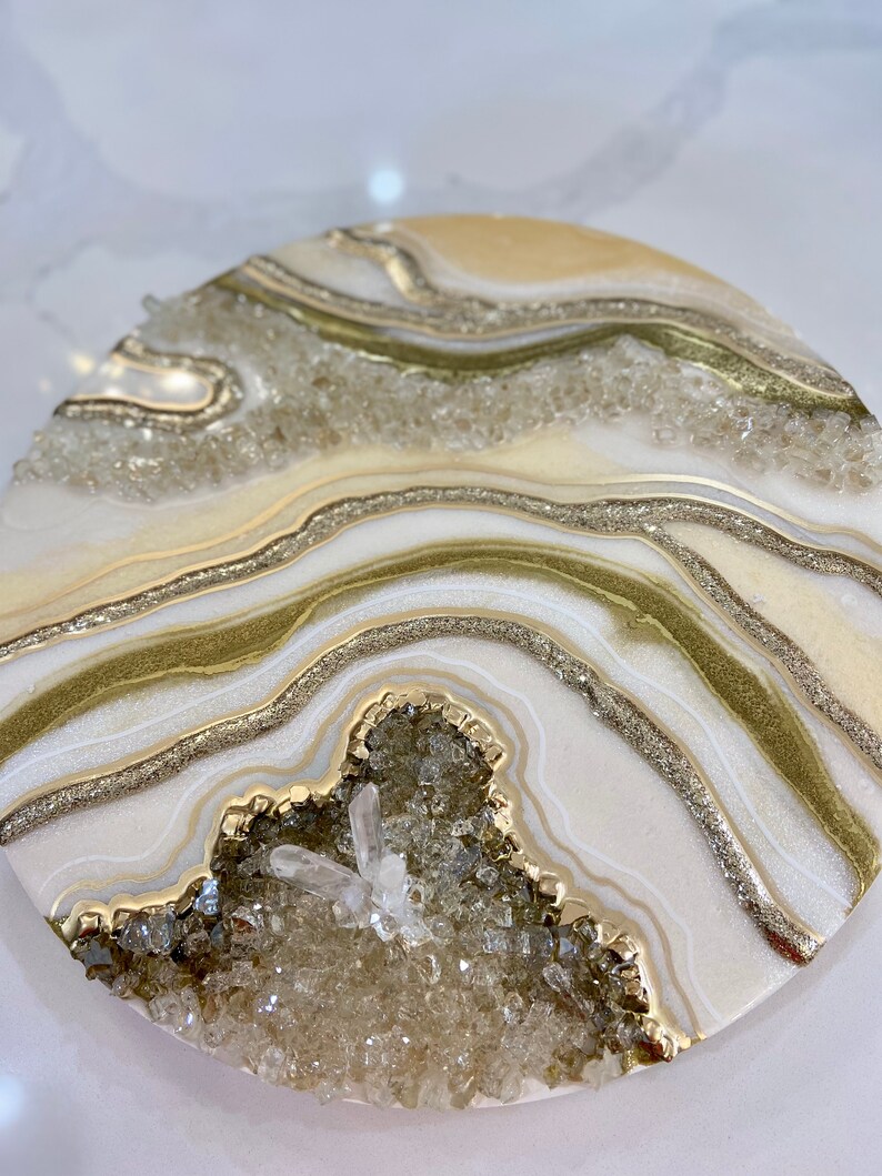 Custom Gold Resin Geode Wall Art/ Epoxy Resin Painting/ Geode Etsy