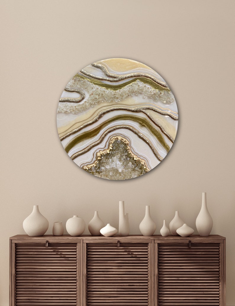Custom Gold Resin Geode Wall Art/ Epoxy Resin Painting/ Geode Etsy
