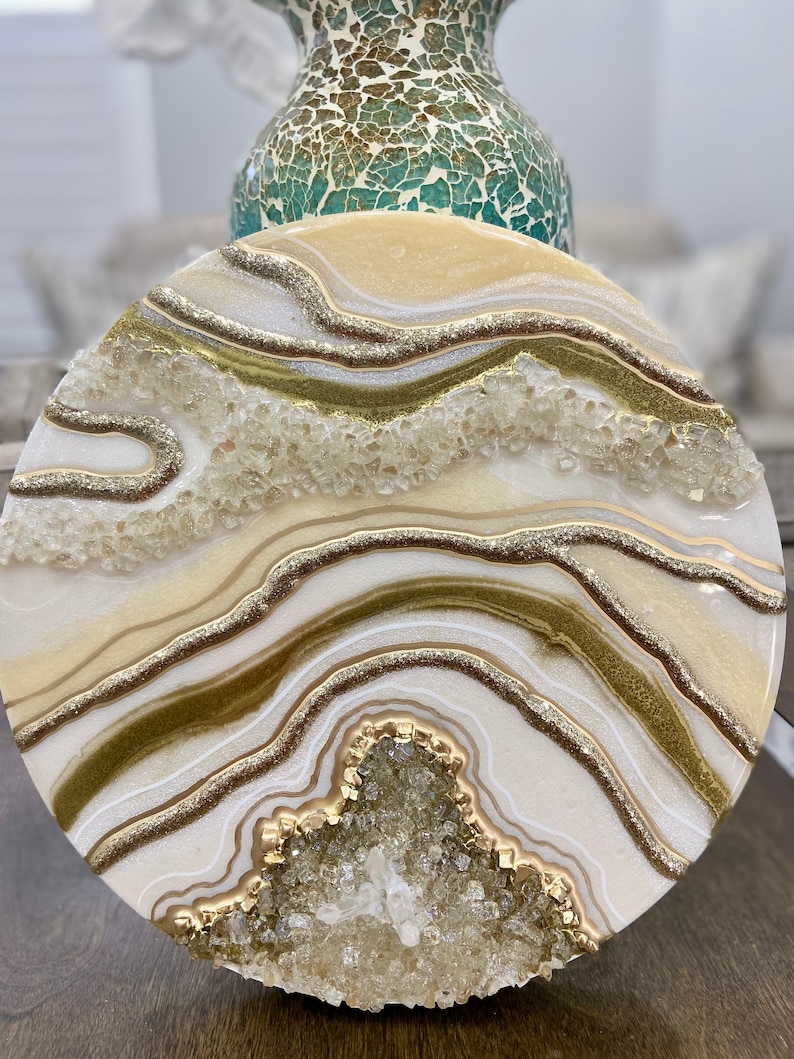 Custom Gold Resin Geode Wall Art/ Epoxy Resin Painting/ Geode Etsy