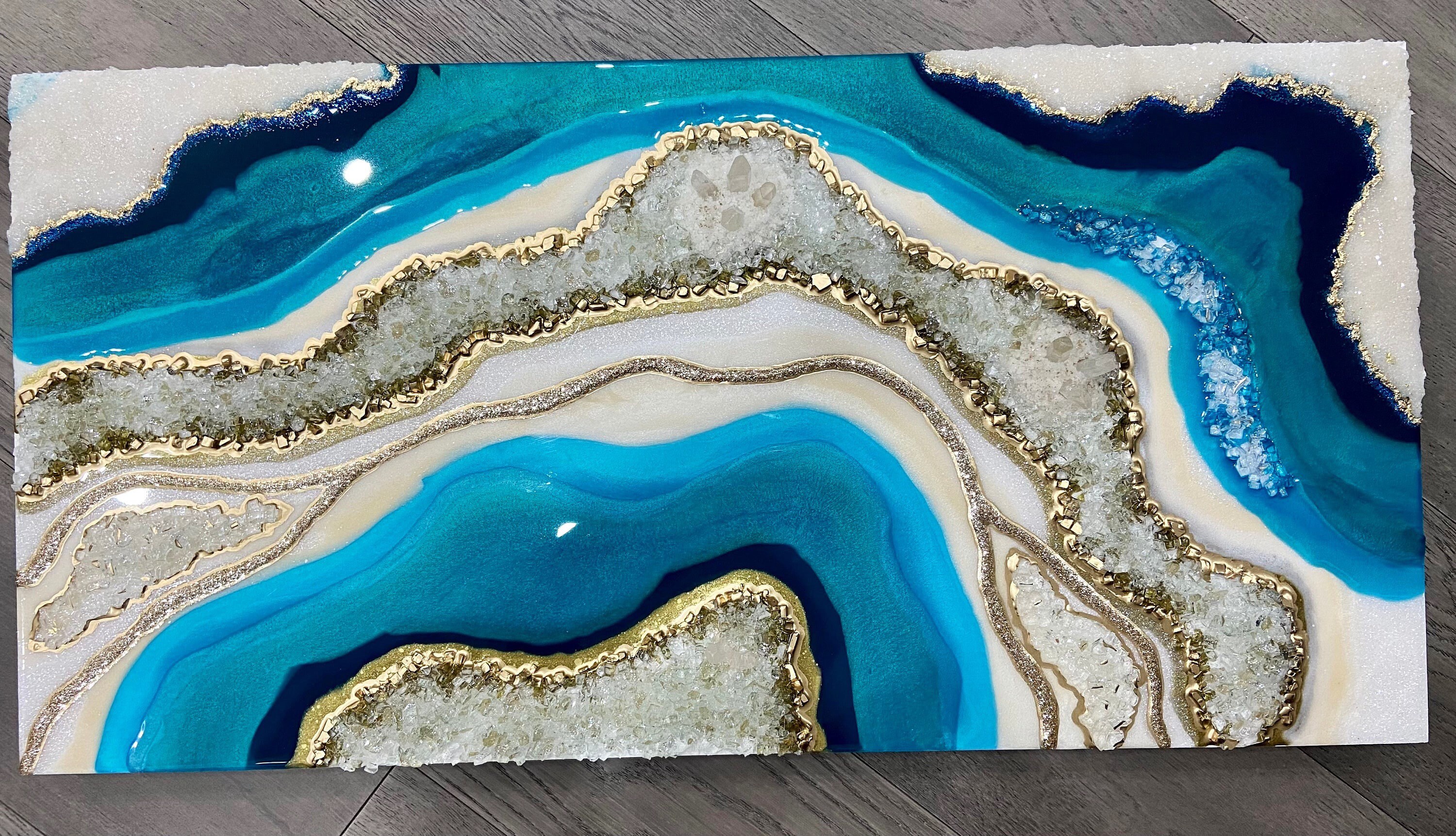 Swirling Resin Art Uses Real Objects to Mimic the Untouched Beauty