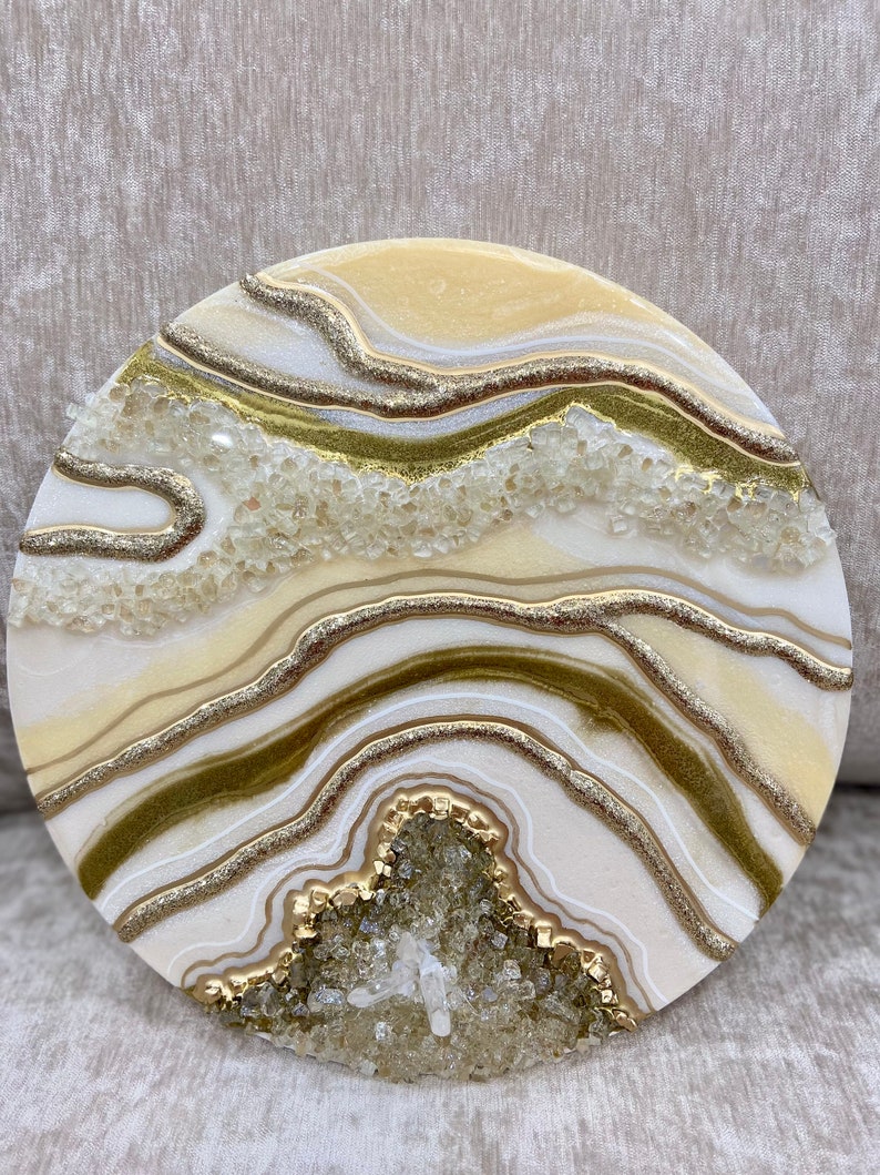 Custom Gold Resin Geode Wall Art/ Epoxy Resin Painting/ Geode Etsy