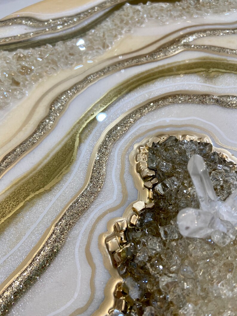 Custom Gold Resin Geode Wall Art/ Epoxy Resin Painting/ Geode Etsy