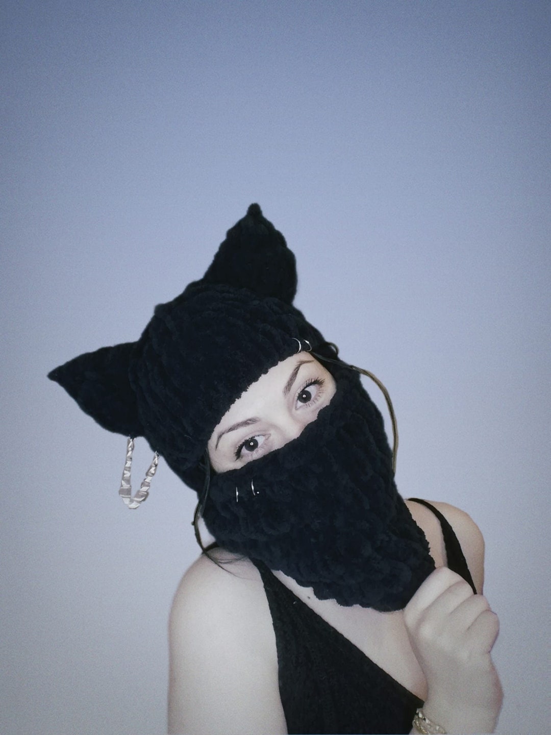 Cat Ears Balaclava Cateared Balaclava Kitten Balaclava Etsy