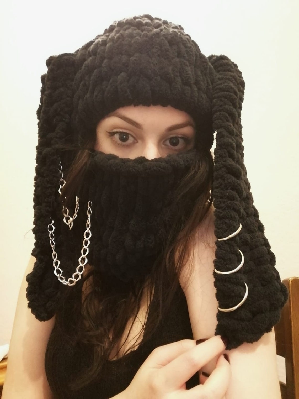 Knit Bunny Balaclava Rabbit Ski Mask Crochet Balaclava Etsy