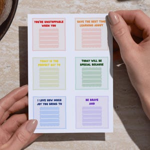 Appunti per il pranzo dei bambini / Appunti motivazionali per bambini / Download digitale stampabile