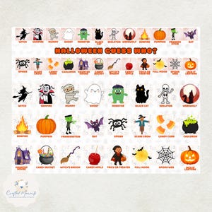 Guess Who 2.0 Custom Template | Halloween Theme Guess Who | Printable Digital Download