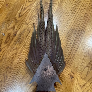 Ring necked pheasant arrowhead plaque mount