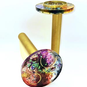 Small brass handmade kaleidoscope Unique handcrafted kaleidoscope Mesmerizing optical art Collectible kaleidoscope