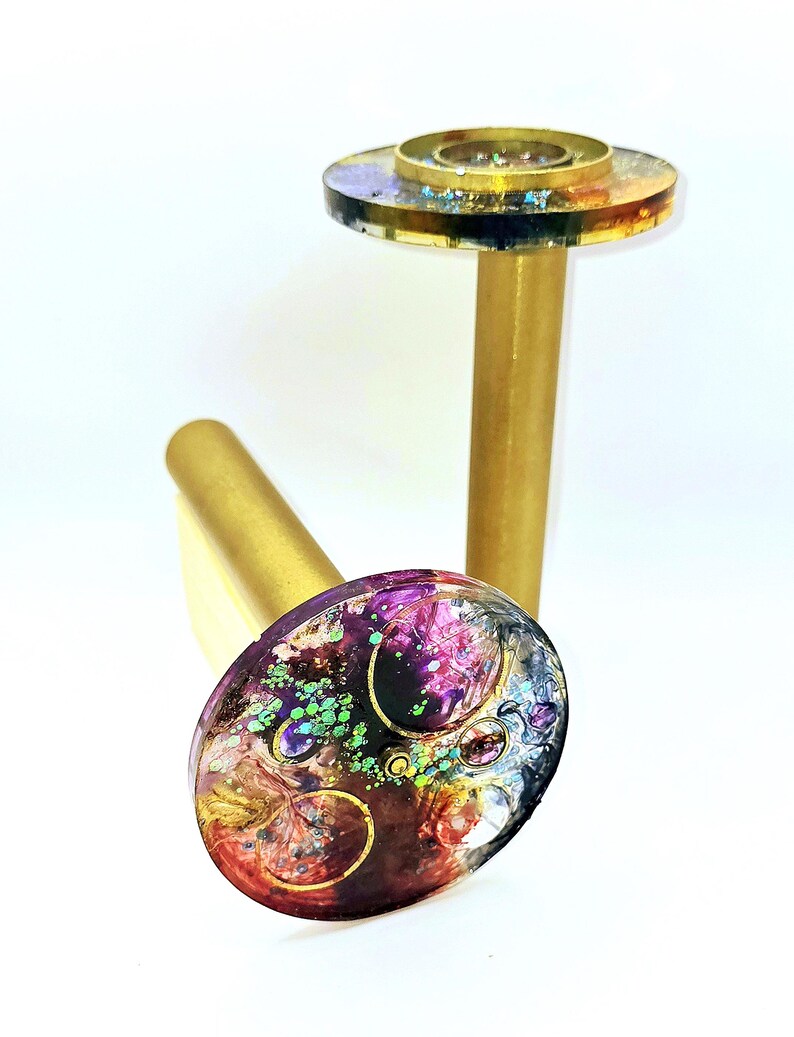 Small brass handmade kaleidoscope Unique handcrafted kaleidoscope Mesmerizing optical art Collectible kaleidoscope