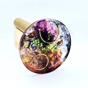Small brass handmade kaleidoscope Unique handcrafted kaleidoscope Mesmerizing optical art Collectible kaleidoscope