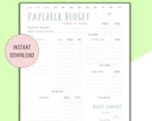 Paycheck Budget Printable, Bi Weekly Paycheck by Paycheck pdf, Minimalist Weekly Budget Template, Money Tracker Printout, Budget Sheet PDF