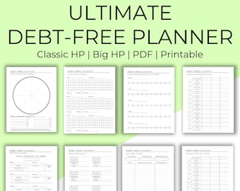 Debt Payoff Tracker Printable, Dave Ramsey Debt Snowball Debt Avalanche Dashboard, Debt Payoff Plan Kit, Classic Big Happy Planner