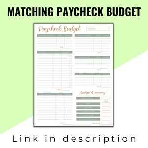 May include: A printable budget worksheet with sections for income sources, bills, spending, sinking funds, investments, and extra debt payments. The worksheet also includes a budget summary section to track total income, bills, spending, sinking funds, investments, and extra debt payments.