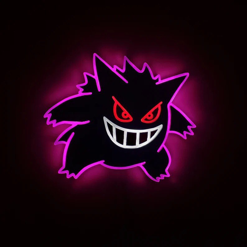 Pokemon Gengar Led Neon Sign Etsy
