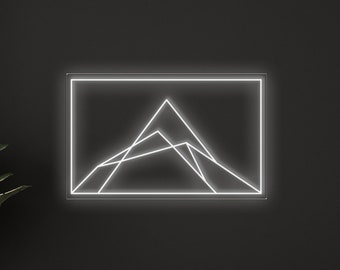 Mountains neon sign - LED Neon Sign, Wall Decor, Wall Sign, Mountain led sign, Mountains neon sign, Sunrise neon sign, Sunset neon sign